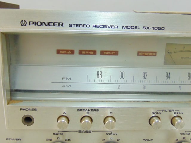 Pioneer Stereo Receiver & Stereo Tape deck, Receiver Model SX-1050 & Stereo Cassette Tape Deck Model - 6