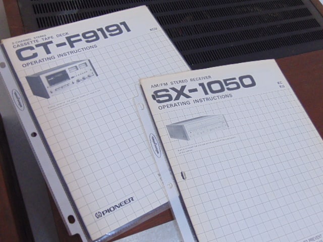 Pioneer Stereo Receiver & Stereo Tape deck, Receiver Model SX-1050 & Stereo Cassette Tape Deck Model - 7