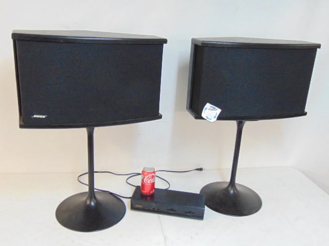Pair Bose 901 series VI speakers, Direct Reflecting, in black, with the 901 series VI Active (1 of 11)