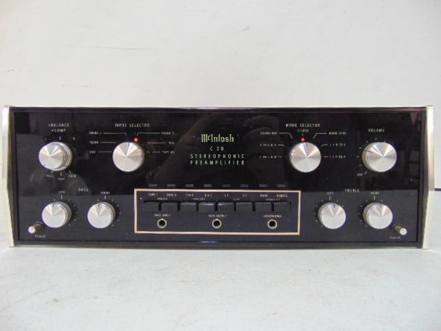 McIntosh C28 Stereophonic Preamplifier, in black. (1 of 9)