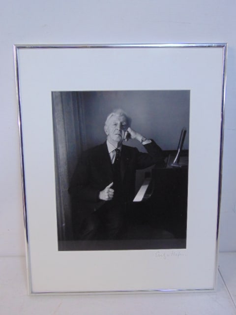 Photograph, Arthur Rubinstein, signed Evelyn Hofer, 12" by 10" (image), framed size is 19.25" by (1 of 3)