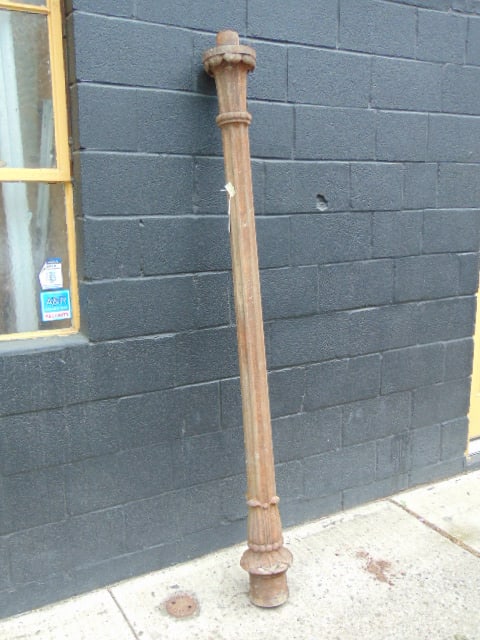 Cast iron Victorian lamp post, 77.5" tall (1 of 4)