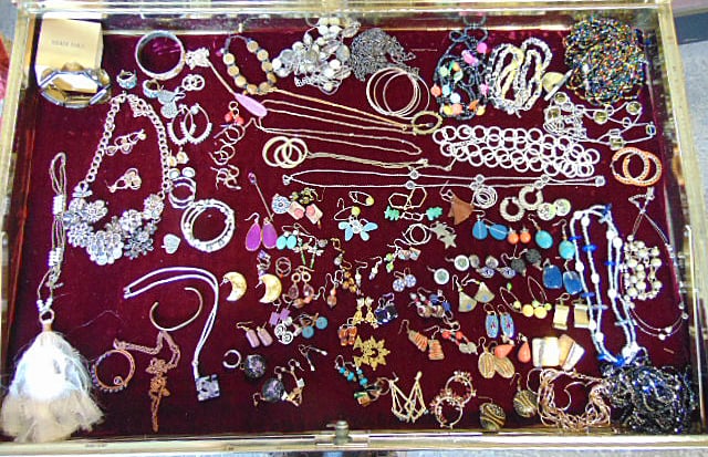 Large lot of costume jewelry including artist earrings all matched pairs, necklaces, bracelets, &: Large lot of costume jewelry including artist earrings all matched pairs, necklaces, bracelets, & other