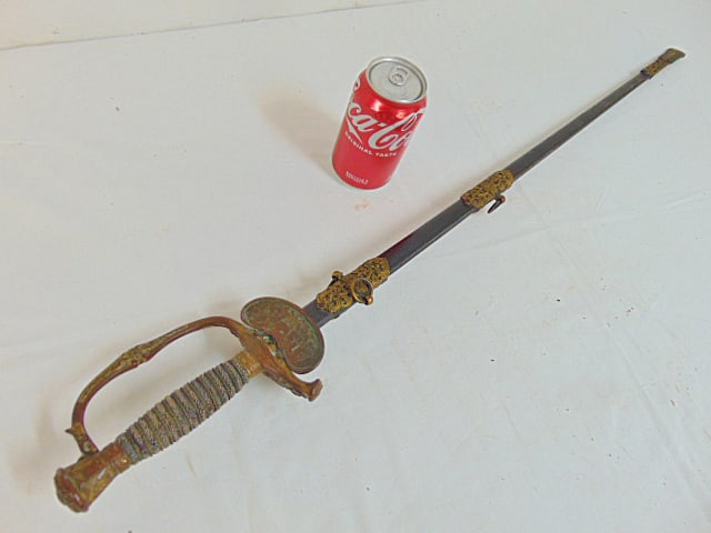 Civil war era US M1860 Officers dress sword, inscribed "Presented to Lt. Col, J.B. Menchboro by the (1 of 9)