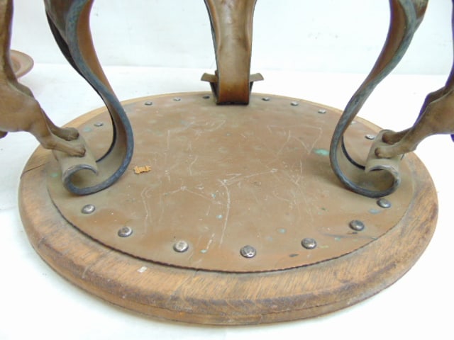 Rare Joseph Heinrich "Rabbit"copper & silver chafing dish, hammered copper with silver trim, dish - 9