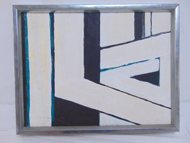 Painting, abstract, signed Conant (Steven) , 1968 on board, 12.5" by 9.5" (sight) (1 of 4)