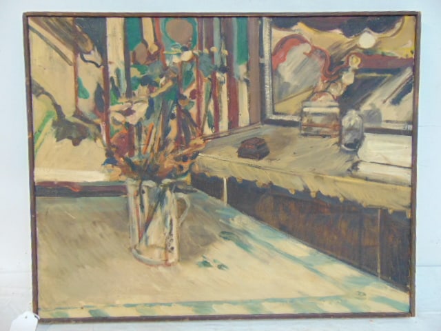 Painting, "Imaginary still Life, 1959", by Robert Barnes, oil on canvas, 22" by 28" (1 of 5)