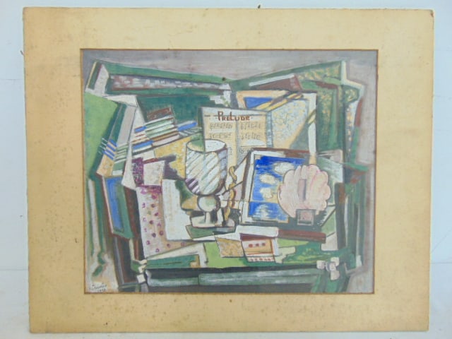 Painting, "Prelude", signed H. Crowley (Harry), oil on board, 9" by 10 6/8" sight, 12" by 15" with: Painting, "Prelude", signed H. Crowley (Harry), oil on board, 9" by 10 6/8" sight, 12" by 15" with border