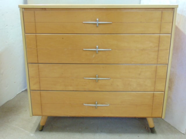 Edison Mid Century 4 drawer chest , blond finish, chest is 37 3/8" wide, 16 5/8" deep, height is: Edison Mid Century 4 drawer chest , blond finish, chest is 37 3/8" wide, 16 5/8" deep, height is 35.5"