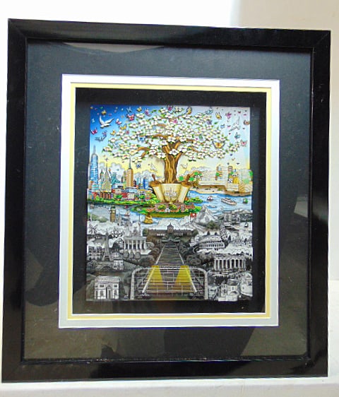 3D mixed media, Charles Fazzino, "After the Darkness"", this 3D pop art mixed media scene in not (1 of 5)