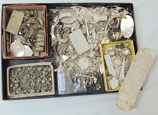 Silver jewelry making pieces, wire, flat pcs, etc., see photos (1 of 5)