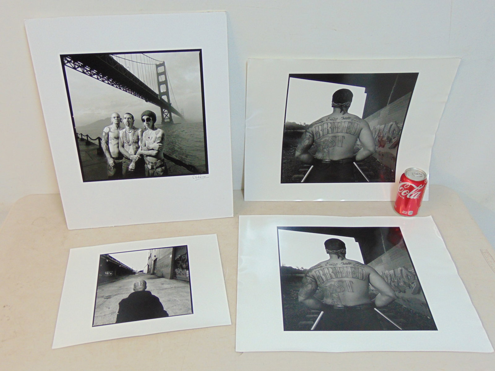 4 photographs, Chris Rainier, "Modern Primitive, Golden Gate Bridge", plus 3 Breed Street photograph (1 of 5)
