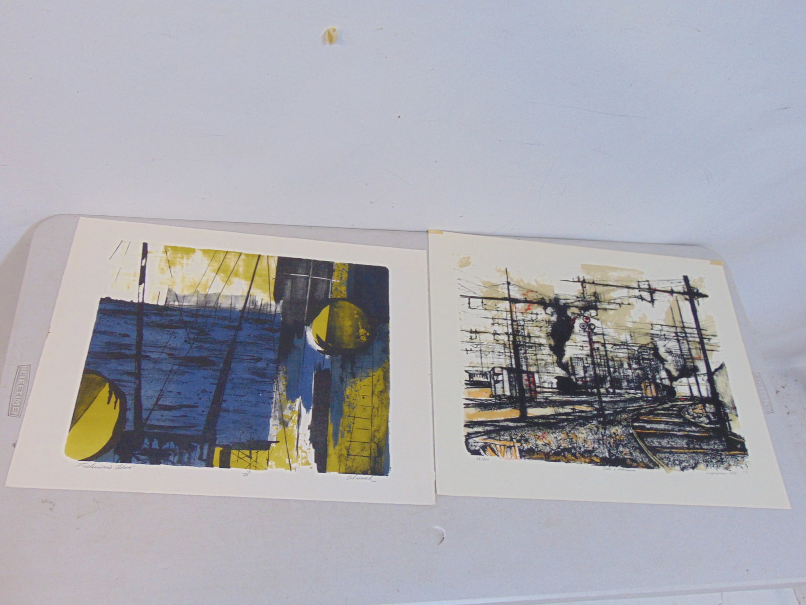 2 color lithographs, John D. Muench & Renzo Vespignani, "Fisherman's Moon" signed John D. Muench, (1 of 11)