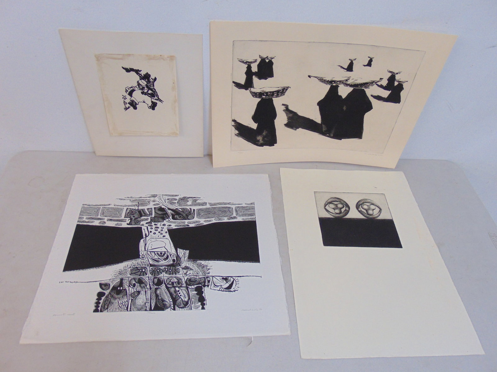 Lot of 4 prints, etchings, "Hornet's Nest", by Arthur Deshaies, edition 19/200, 17.25" by 19"; etchi (1 of 13)