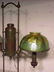 Double arm student lamp with art glass shades - 2