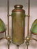 Double arm student lamp with art glass shades - 3