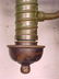 Double arm student lamp with art glass shades - 8
