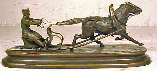 Russian bronze, signed Vasily Yakovlevich Grachev: Russian bronze, signed Vasily Yakovlevich Grachev, 9.25" long