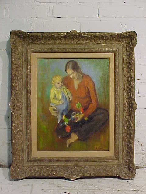 O/C, "The Joy", sgd. Susan Kahn: O/C, "The Joy", sgd. Susan Kahn, 18" by 14", in good condition