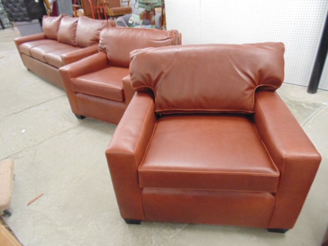 3 pc "leather" sofa set from Wolf of Wall St movie set: 3 piece "leather" sofa set Condition:Good Provenance: Prop/Set Design from The Wolf of Wall Street Academy Award nominated movie