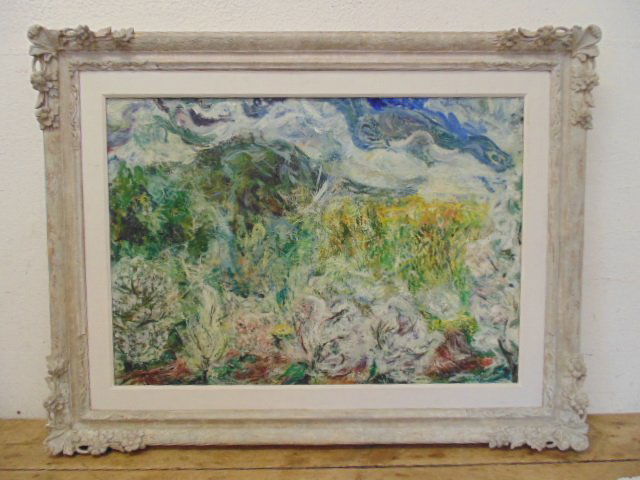 Oil, "The Spring", signed Eleanore Heusser: Oil, "The Spring", signed Eleanore Heusser, 24" by 34". Please note that participation in this Auction held at Hudson Valley Auctioneers, whether in person, by phone, via absentee bid or by way of an