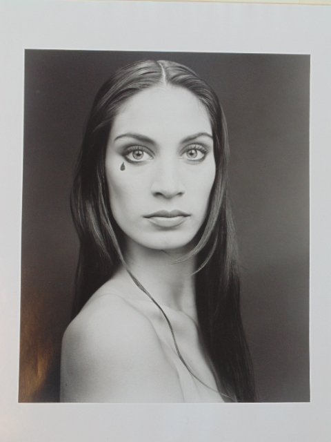 Photograph, "Jana with 10 year tear drop", sgd. Len: Photograph, "Jana with 10 year tear drop", sgd. Len Prince, 3/10, 1990. 23.75" by 20", good condition.