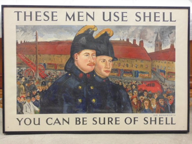 Poster, "These men use Shell", by Ian Brinkworth: Poster, "These men use Shell, you can be sure of Shell", by IanBrinkworth, 29.75" by 44.5", good colors