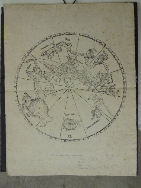 Albrecht Durer etching, Celestial globe (1 of 7)