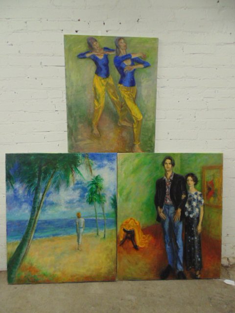 Susan Kahn 3 pc oil on canvas (1 of 6)