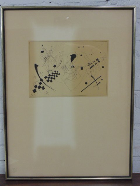Litho, 73/200, abstract composition, signed Kandinsky (1 of 8)