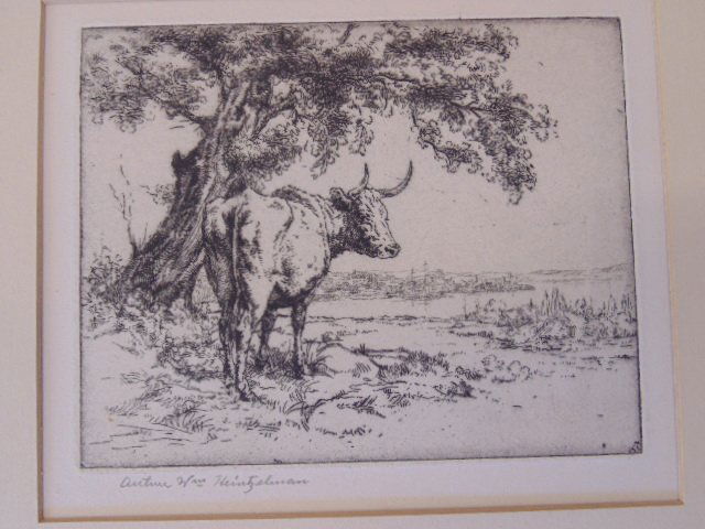 Etching, "High Pastures", Arthur Wm. Heintzelman (1 of 4)