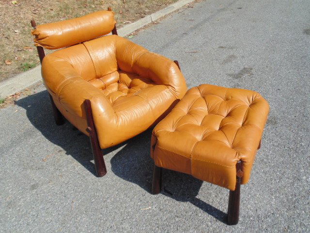 Percival Lafer club chair with ottoman (1 of 5)