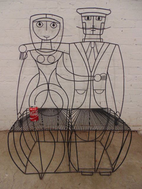 John Risley iron figural bench (1 of 4)