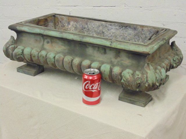 French 19th century bronze planter with zinc liner (1 of 1)