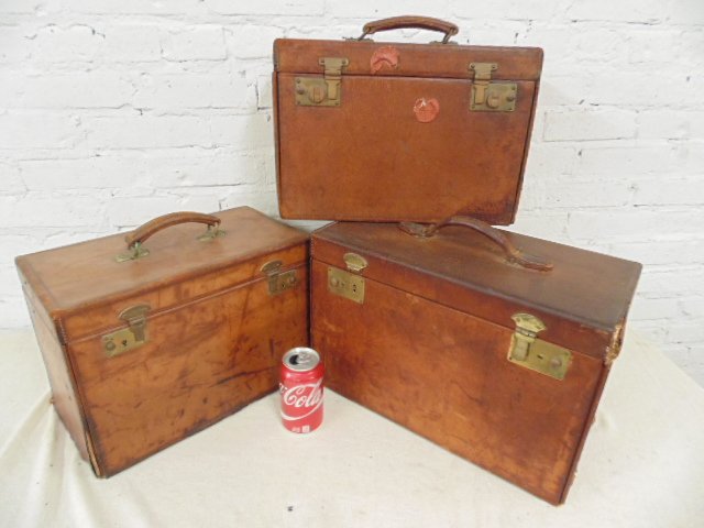 Lot 3 leather book boxes (1 of 1)