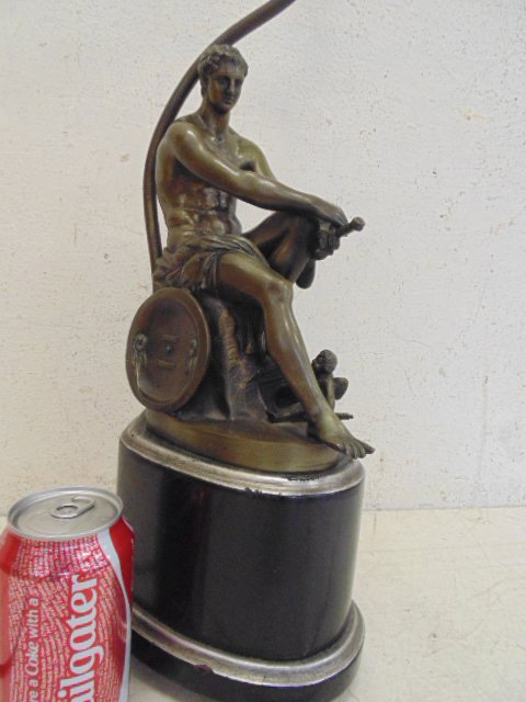 Bronze figural lamp, neoclassical figure (1 of 5)