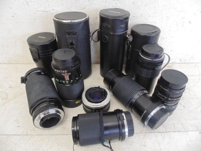 Lot 6 camera lenses incl. Vivitar, Osawa, Makinon, (1 of 7)