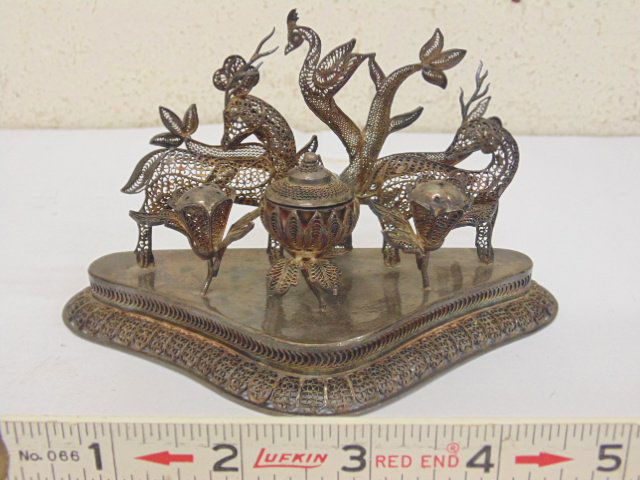 Silver filigree Havdalah spice box, (1 of 6)