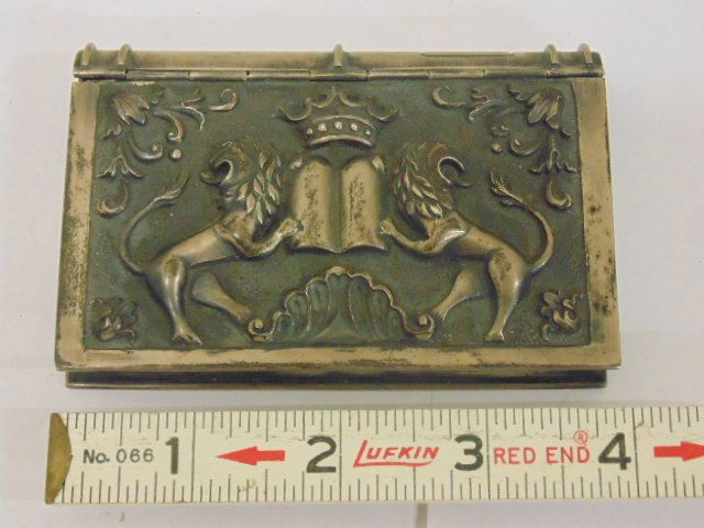 Sterling Havdalah spice box, book motif, not old, (1 of 5)