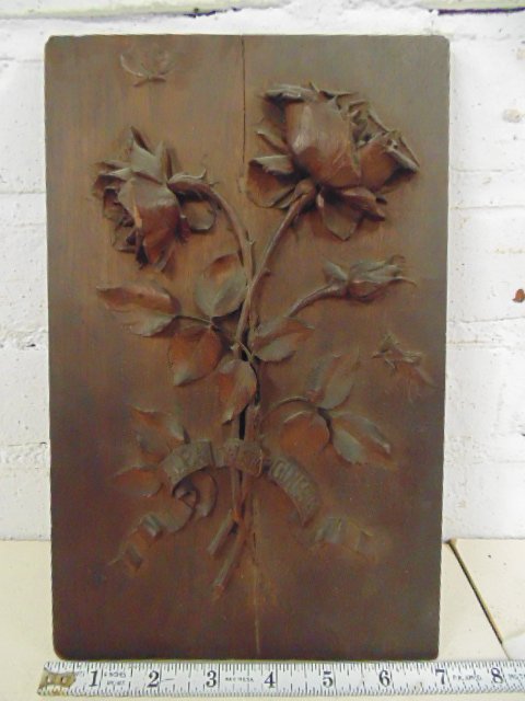 Carved wood plague,from the Piccirilli studio in New (1 of 6)
