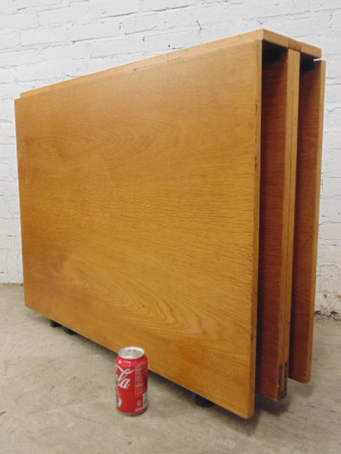 Mid Century drop leaf folding dining table by Bruno (1 of 9)