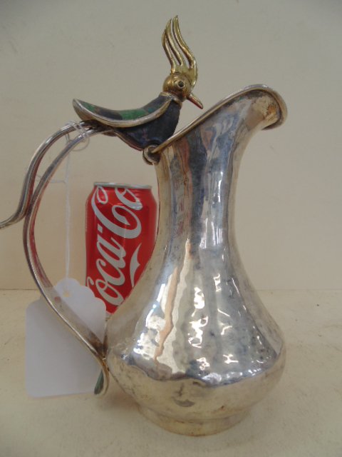 Mexican mixed metal (silver plate?) enamel & brass (1 of 7)