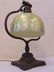 Tiffany desk lamp with Favrile shade, harp, - 2