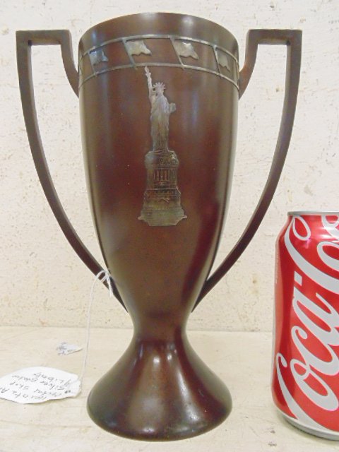 Heintz art metal shop statue of liberty vase (1 of 7)