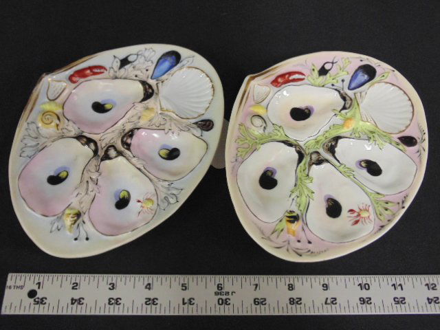 Two Union porcelain oyster plates (1 of 6)