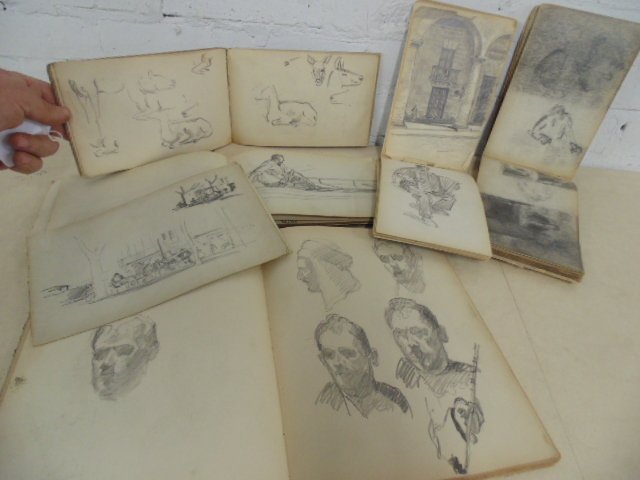 Lot 5 sketchbooks by Frank Herbst, circa 1922 (1 of 10)
