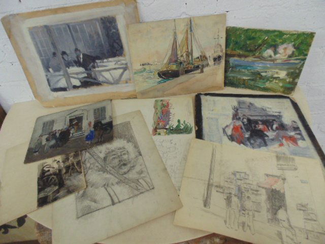 Lot 9 paintings by Frank Herbst (1 of 10)