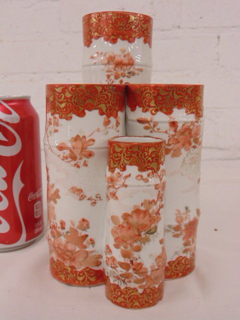 Chinese porcelain planter, faux bamboo (1 of 6)