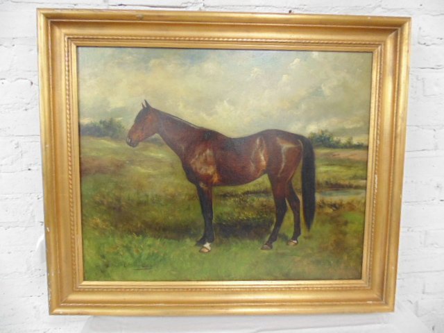 Painting, horse portrait, signed G. Mills-Arnold (1 of 6)