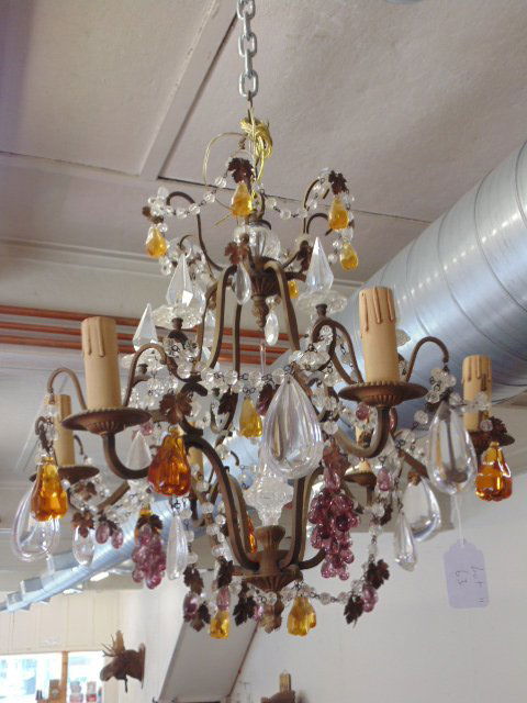 Czech crystal chandelier (1 of 6)